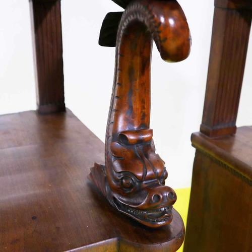 Wood Wooden Credenzas with Carved Legs and Doors, Set of 2 For Sale - Image 7 of 18