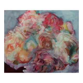 Flowers, Oil/Canvas Painting by Alicia Amador For Sale