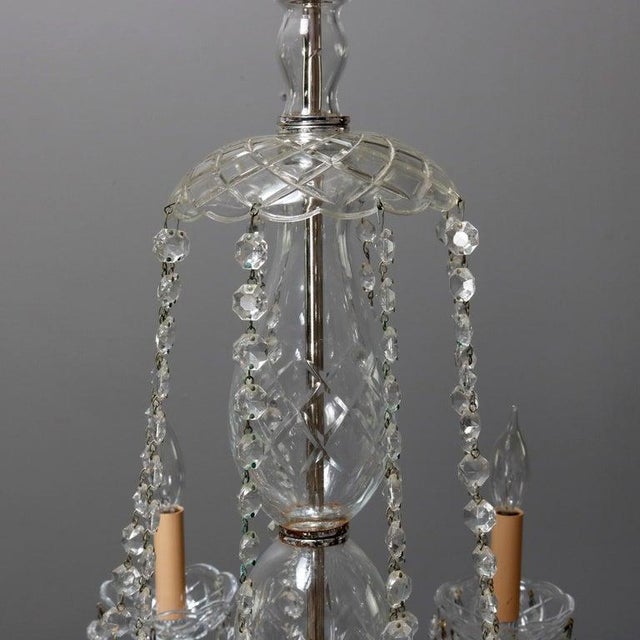 1910s Oversized Vintage Continental Cut & Strung Nine-Light Chandelier, Circa 1910 For Sale - Image 5 of 11