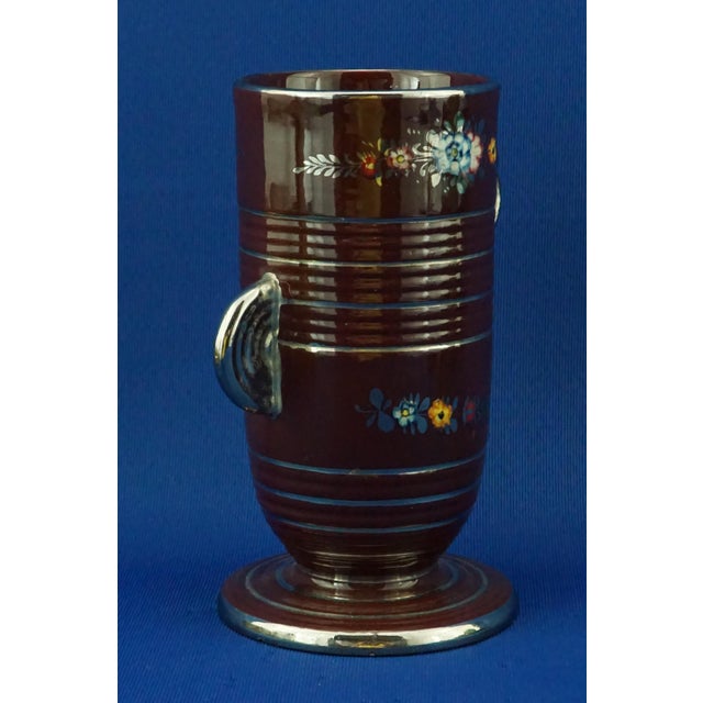 Black Futurist Ceramic Vase from C.I.M.A Deruta, Italy, 1930s For Sale - Image 8 of 18