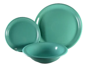 Larry Laslo for Mikasa Vintage Turquoise Seafoam Green Service for 6 Dinnerware Set - 19 Piece