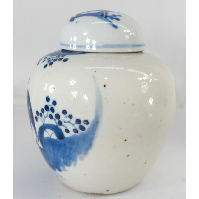 19th Century Chinese Chinoiserie Blue and White Ginger Jar With Figures