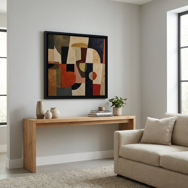 Architecture of Colors, Large Abstract Oil Painting, Framed by Sophie Dumont For Sale - Image 10 of 10