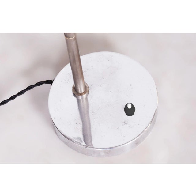 Silver Bauhaus Chrome Table Lamp, Czechia, 1930s For Sale - Image 8 of 10