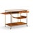 Paul McCobb for Calvin Irwin Collection Model C9203 Mid Century Travertine, Brass and Mahogany Bar Cart For Sale - Image 9 of 11