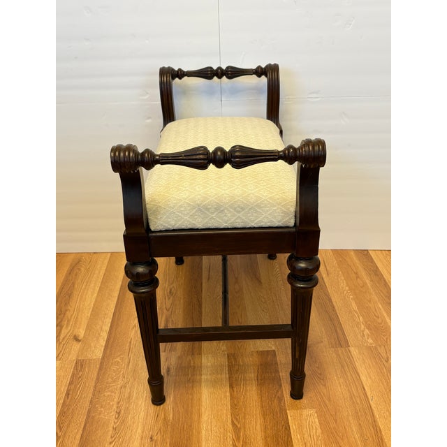 Bring a touch of timeless elegance into your home with this beautiful mid-20th-century vanity bench. Featuring classic...