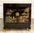 Vintage Chinoiserie Black Lacquer Nightstand Cabinet With Carved Stone Figures For Sale - Image 13 of 13