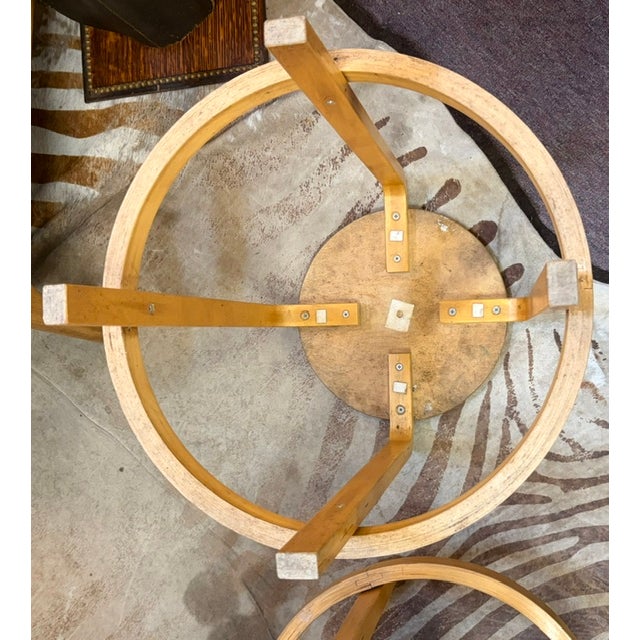 Alvar Aalto for Artek Style Bentwood Stools, a Pair For Sale In New York - Image 6 of 6