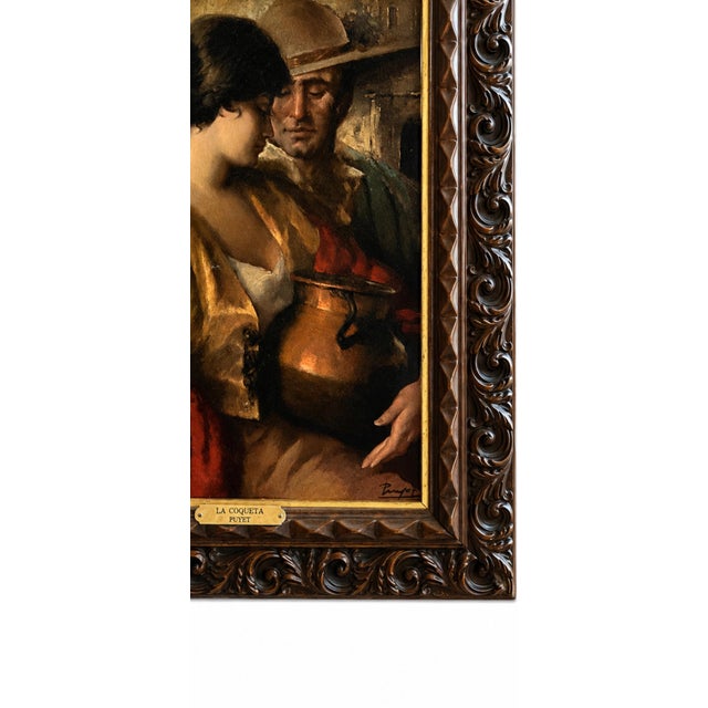 1960s Original José Puyet Painting in Original Frame For Sale In Las Vegas - Image 6 of 8