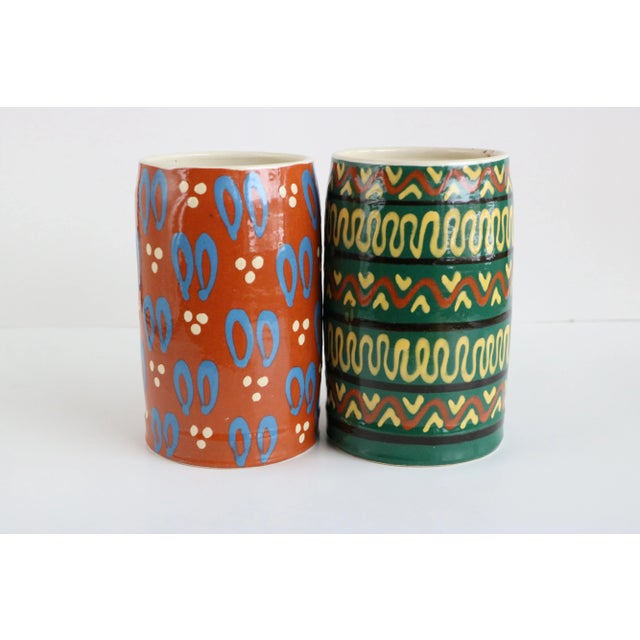 German Slipware Steins - a Pair For Sale - Image 4 of 10