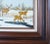 Wood Artist Signed Stag and Doe Deer's in Snowy Landscape Painting W/ Frame For Sale - Image 7 of 9