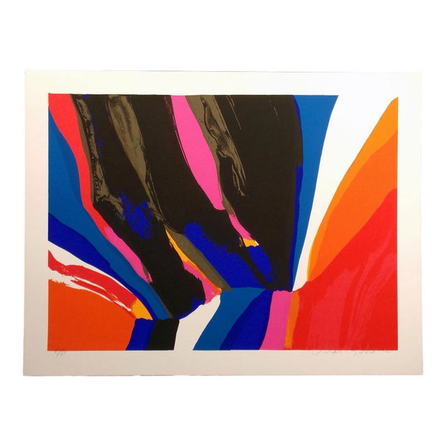 1980s "Nochburt" Abstract Serigraph by Charles Schorre For Sale