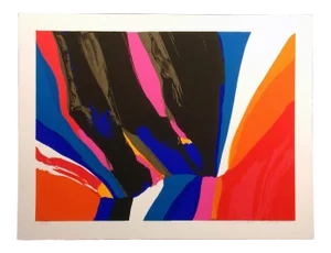 1980s "Nochburt" Abstract Serigraph by Charles Schorre
