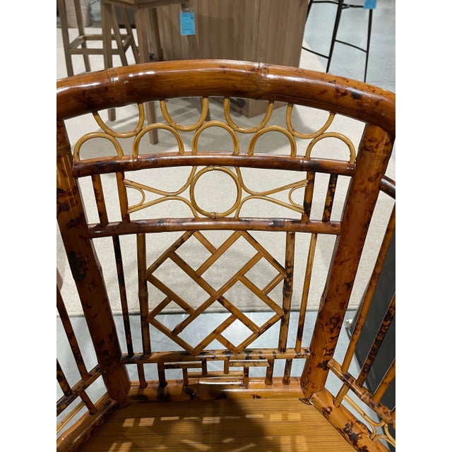 Wood Vintage Rattan and Bamboo Brighton Pavilion Chair For Sale - Image 7 of 9