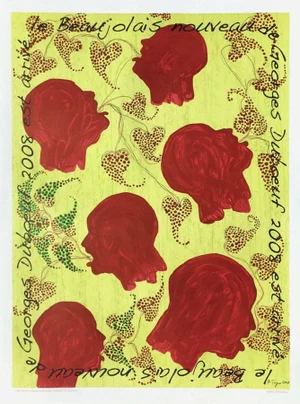 2008 Barthélémy Toguo Beaujolais Nouveau Wine Poster