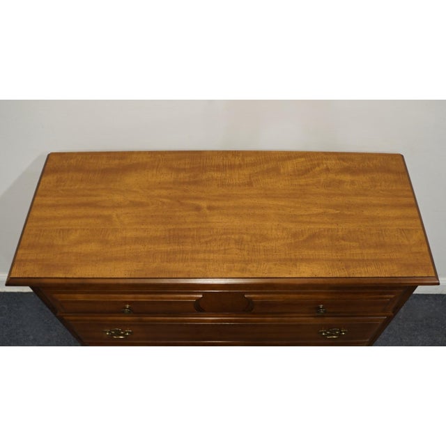 Brown Bassett Furniture Solid Hard Rock Maple Colonial Early American 44" Low Chest 5017-208 For Sale - Image 8 of 12