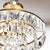 Metal Mid-Century 3-Tier Faceted & Cut Crystal Chandelier in Brass W/ Glass Rod Detail For Sale - Image 7 of 18