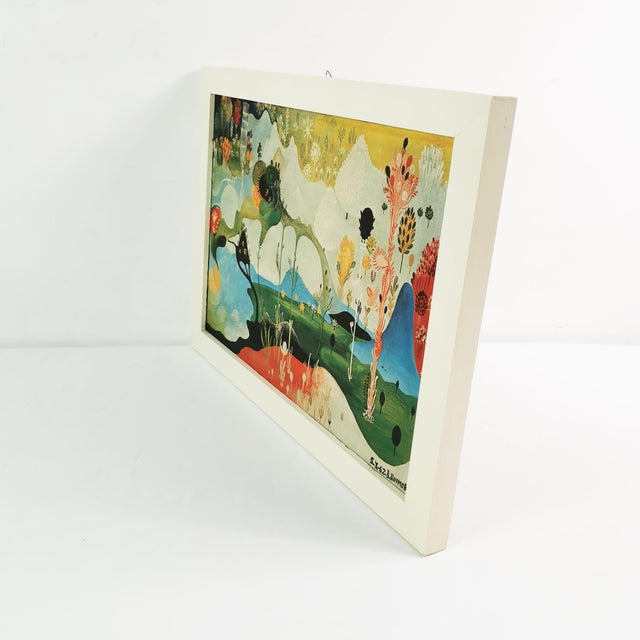 Vangel Naumovski, Surrealist Composition, Print on Canvas, 1960s-1970s For Sale - Image 9 of 12