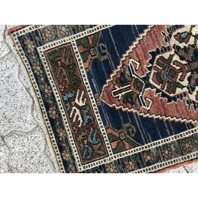 1960s Vintage Handmade Rug For Sale - Image 4 of 6