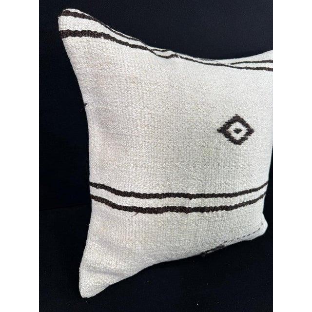 Contemporary Turkish Hemp Pillow Cushion Natural Beige Brown Pillow Cushion Cover 20x20 For Sale - Image 3 of 4