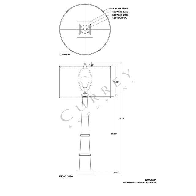 Currey & Company Currey & Company Alabastro Table Lamp For Sale - Image 4 of 6