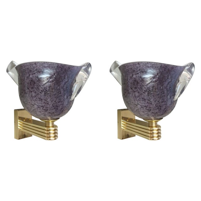 21st Century Purple Helmet Sconces, a Pair For Sale - Image 12 of 12