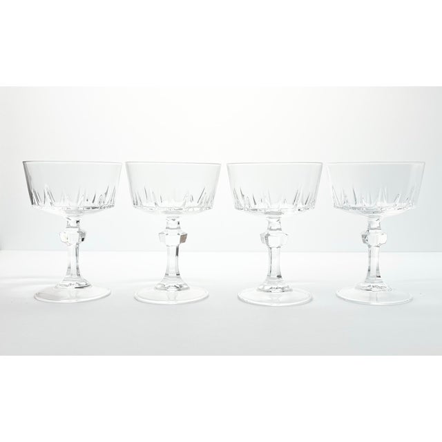 Princess House “Espirit” Set of 4 Champagne Coupe Glasses 5 1/4” 8oz Good condition. No chips, cracks, or fleabites....