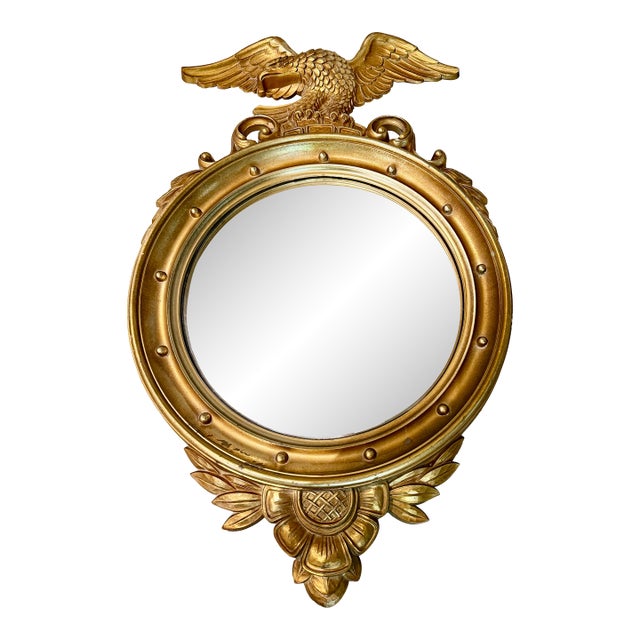 Gold Federal Convex Mirror For Sale