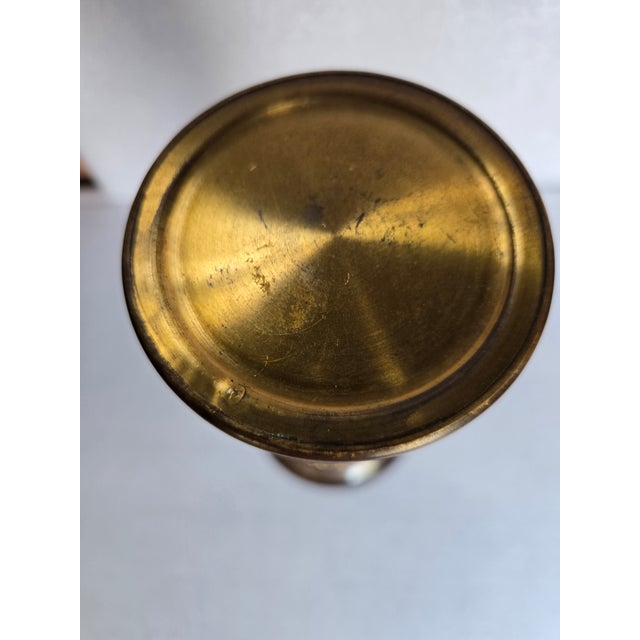 Glass Vintage Blue Glass and Sheffield Vase For Sale - Image 7 of 7