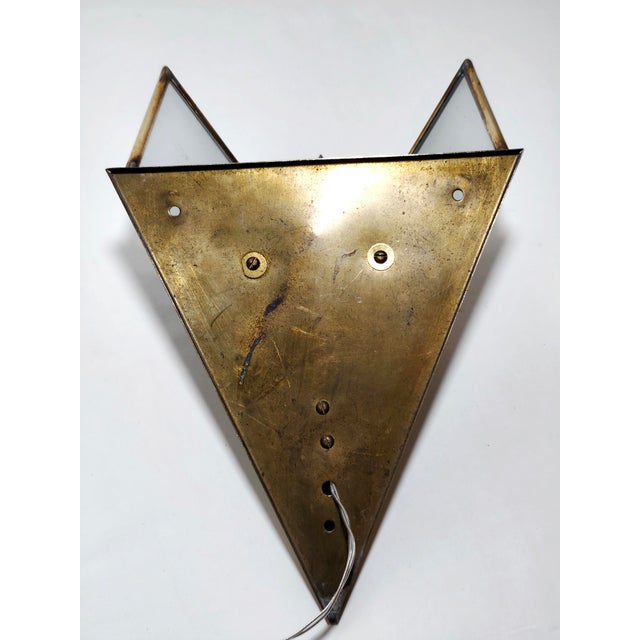Gold Vintage Spanish Glass Wall Sconce, 1950s For Sale - Image 8 of 13