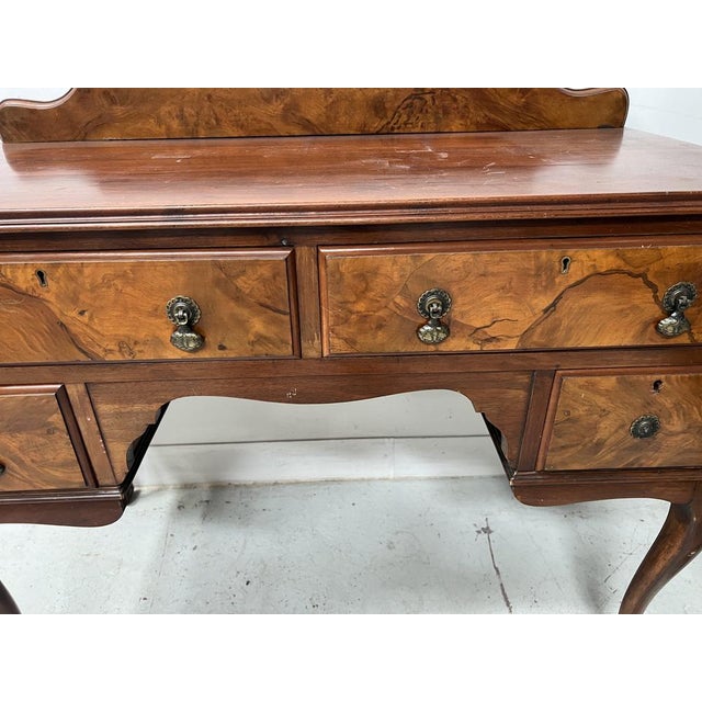 Regency Flat Desk in Mahogany and Veneer, 1800s For Sale - Image 4 of 10