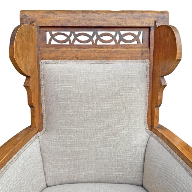 Pair of Vintage French Wingback Chairs For Sale - Image 9 of 13