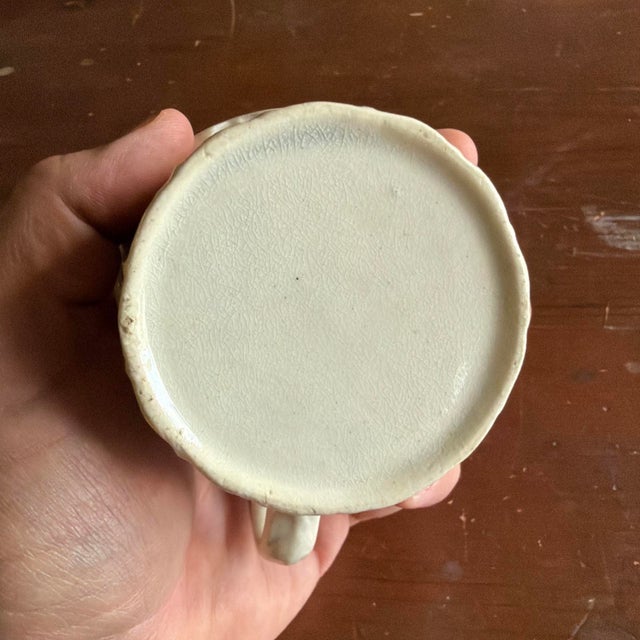 Early 19th Century Antique Early 19th C. English Pearlware Fluted Lidded Mustard Pot C. 1800 For Sale - Image 5 of 18