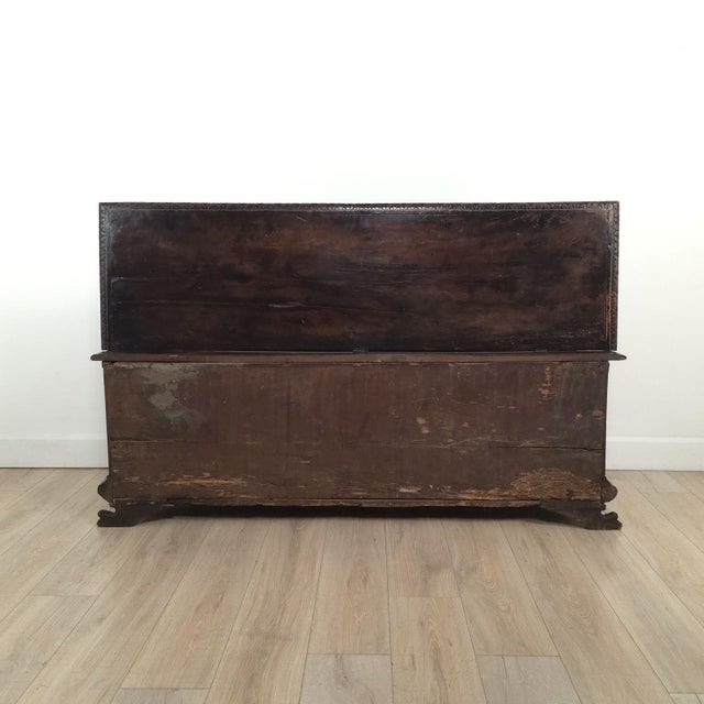 18th or 17th Century Italian Walnut Dowry Chest or Cassone For Sale In San Francisco - Image 6 of 12