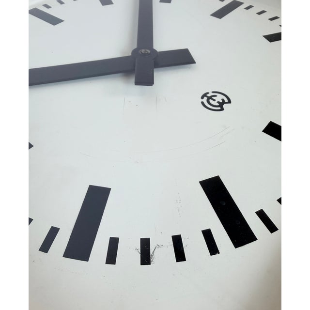 Large Vintage Industrial Station Wall Clock from CTW, 1960s For Sale - Image 12 of 18
