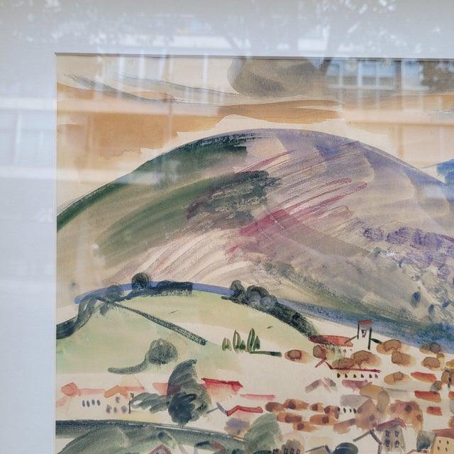 Menchu Gal, Txingudi Bay and Mount San Marcial, 20th Century, Watercolor on Paper For Sale - Image 16 of 18