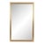 Mid 20th Century Modern Designer Giltwood Mirror With White Lacquer Boarder For Sale