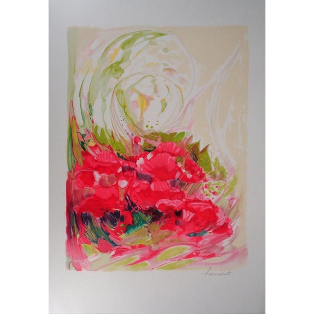 Claude Hemeret, Printemps au jardin, Lithograph For Sale - Image 8 of 8