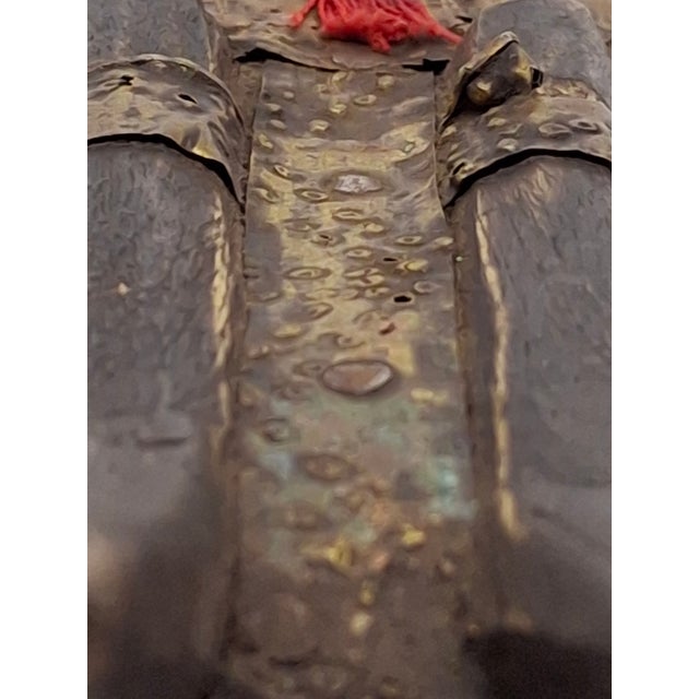 1960s Authentic Marka African Mask Mali - Hammered Brass & Copper Over Wood Tribal Art For Sale - Image 5 of 18