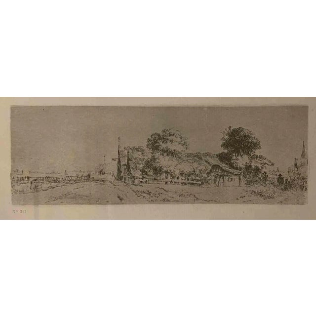 After Rembrandt, Landscape, 19th Century, Etching For Sale