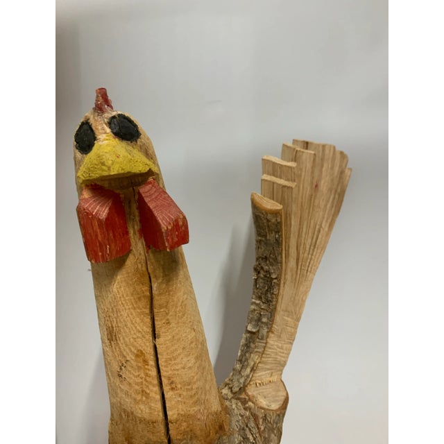 Farmhouse Late 20th Century Natural Tree Limb Rooster #25 For Sale - Image 3 of 8