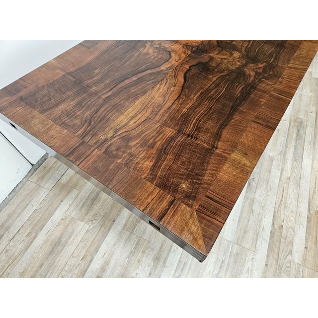 Vintage Art Deco Dining Table in Walnut Burl, 1940 For Sale - Image 9 of 18