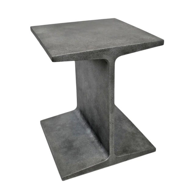 Gray Steel Beam Slice Side Table For Sale - Image 8 of 8