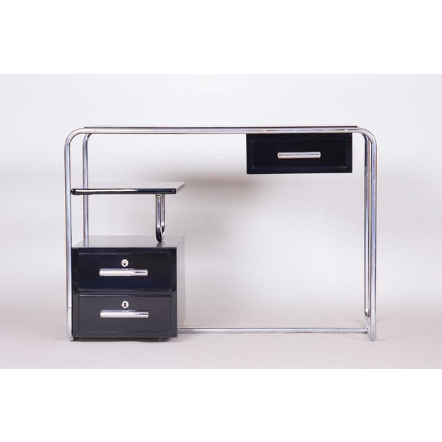Bauhaus Bauhaus Black Writing Desk, Germany, 1930s For Sale - Image 3 of 14