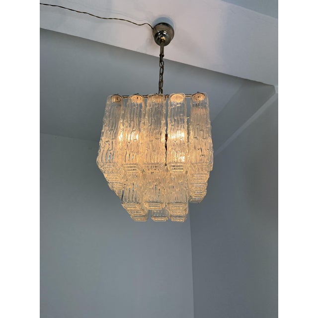 Mid-Century Modern Four-Light Murano Glass Chandelier, 1950s For Sale - Image 10 of 12