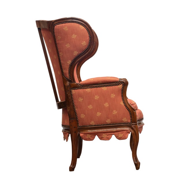 French 18th Century Carved Walnut High Back Chair For Sale - Image 3 of 9