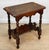 English Antique Colonial Bird's Eye Maple Turned Occasional Table For Sale - Image 3 of 11