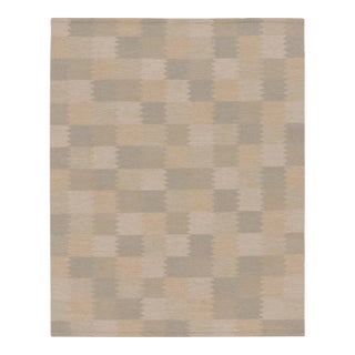 Contemporary Scandinavian Style Tonal Blocks Flatweave Wool Rug by Rug & Kilim, India For Sale
