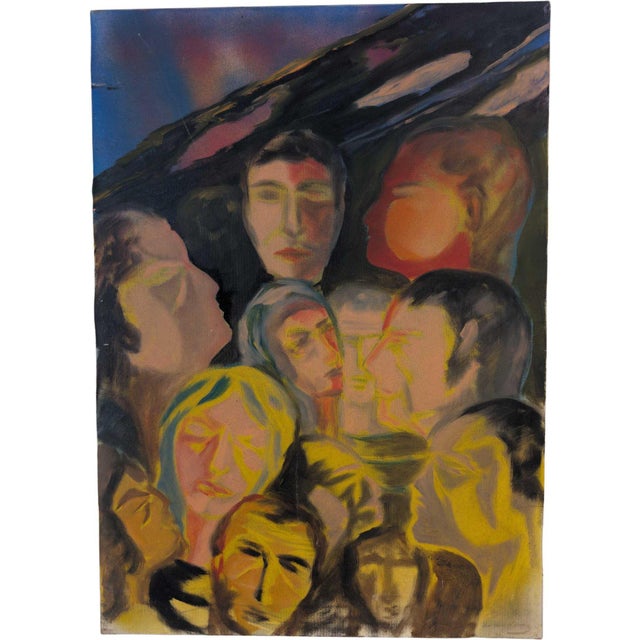 Luciano De Vita, Expressionist Portrait, 1970s, Oil on Canvas For Sale - Image 9 of 9