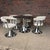 Vintage Russell Woodard Style Chrome Swivel Dining Set With Smoked Glass Top For Sale - Image 12 of 12